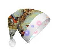 BLWSLC Brook Trout Fly Fishing Printed Light Up Party Hats LED Christmas Party Props Suitable for Adults and Kids, Christmas Fun Hats