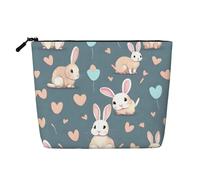 BLWSLC Cartoon cute bunny Printed single layer cosmetic bag, storage bag, suitable for daily storage, a must-have for business trips.