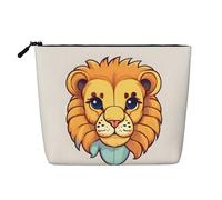 BLWSLC Cartoon cute little lion Printed single layer cosmetic bag, storage bag, suitable for daily storage, a must-have for business trips.
