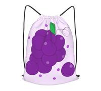 BLWSLC cartoon grapes Printed Sports Drawstring Backpack Fitness Travel Backpack Suitable For Gym And Travel, Black, S