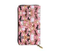 BLWSLC Chiwawas Dog Pink Long Clutch, Zipper Wallet, Card Holder, Portable Travel Coin Storage Bag Suitable for Travel and Daily use