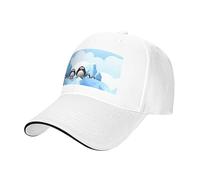 BLWSLC Classic Curved Brim Baseball Cap Penguin Antarctica Ice Printed Travel Baseball Cap Suitable for Fitness and Hiking White