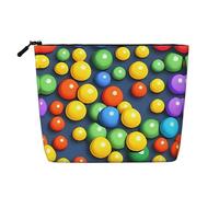 BLWSLC Colorful Balls Printed single layer cosmetic bag, storage bag, suitable for daily storage, a must-have for business trips.