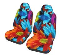 BLWSLC Colorful Sunflower 2-piece car seat cover set universal front seat cover suitable for cars and trucks