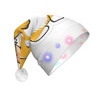 BLWSLC cute corgi butt Printed light-up party hat LED Christmas fun hat Christmas party props suitable for adults and children