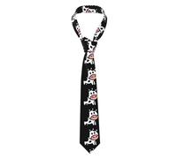 BLWSLC cute cow Printed tie men's tie suitable for formal business and wedding occasions 57 inches