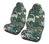 BLWSLC Cute Dinosaur 2-piece car seat cover set universal front seat cover suitable for cars and trucks