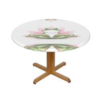BLWSLC Cute Funny Frog Doing Yoga Patterned M round decorative tablecloth, suitable for dining rooms and banquets.