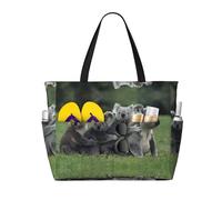 BLWSLC Cute Koala bear Patterned travel bag, large capacity shoulder bag, suitable for vacations, travel, and gym use.