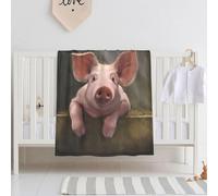 BLWSLC Cute Pig Printed baby throw blanket, swaddle blanket, crib blanket for toddlers, newborns, and children