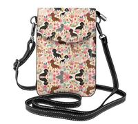 BLWSLC dachshund Printed phone wallet and shoulder bag, stylish, perfect for shopping, travel, camping, and everyday use.
