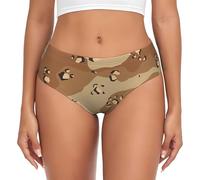 BLWSLC Desert Camo Printed women's briefs, low-rise seamless design, XS to 4XL, fits all body types 2XL