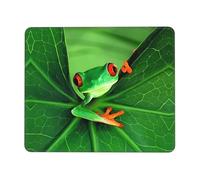 BLWSLC Desktop Mouse Pad Overlocked Edge Cute Frog Printed Gaming Mat Suitable For Gaming And Office 7 x 8.6 in