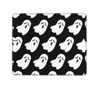 BLWSLC Desktop Mouse Pad Overlocked Edge Cute Ghost Halloween Pattern Printed Gaming Mat Suitable For Gaming And Office 7 x 8.6 in