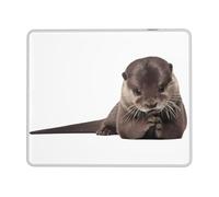 BLWSLC Desktop Mouse Pad Overlocked Edge Cute Otter Printed Gaming Mat Suitable For Gaming And Office 10 x 12 inch