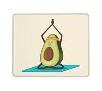 BLWSLC Desktop Mouse Pad Overlocked Edge Cute yoga Avocado Printed Gaming Mat Suitable For Gaming And Office 7 x 8.6 in