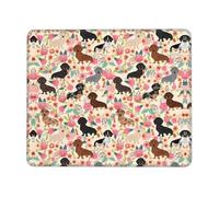 BLWSLC Desktop Mouse Pad Overlocked Edge dachshund Printed Gaming Mat Suitable For Gaming And Office 7.9 x 9.5 in