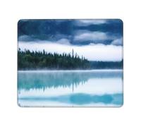 BLWSLC Desktop Mouse Pad Overlocked Edge Foggy Mountains Landscape Printed Gaming Mat Suitable For Gaming And Office 7.9 x 9.5 in
