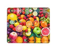 BLWSLC Desktop Mouse Pad Overlocked Edge Fresh Fruits Printed Gaming Mat Suitable For Gaming And Office 8.3 x 10.3 in