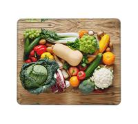 BLWSLC Desktop Mouse Pad Overlocked Edge Fresh Vegetables and Fruits Printed Gaming Mat Suitable For Gaming And Office 7.9 x 9.5 in