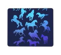 BLWSLC Desktop Mouse Pad Overlocked Edge horse riding Printed Gaming Mat Suitable For Gaming And Office 8.3 x 10.3 in
