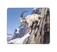 BLWSLC Desktop Mouse Pad Overlocked Edge Mountain goats climbing Printed Gaming Mat Suitable For Gaming And Office 8.3 x 10.3 in