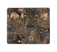 BLWSLC Desktop Mouse Pad Overlocked Edge Rusty gears Printed Gaming Mat Suitable For Gaming And Office 10 x 12 inch