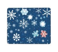 BLWSLC Desktop Mouse Pad Overlocked Edge Snowflakes are falling Printed Gaming Mat Suitable For Gaming And Office 10 x 12 inch