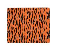 BLWSLC Desktop Mouse Pad Overlocked Edge Tiger Stripes Orange Pattern Printed Gaming Mat Suitable For Gaming And Office 8.3 x 10.3 in