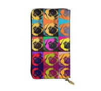 BLWSLC Dogs Pop Art Pug Long Clutch, Zipper Wallet, Card Holder, Portable Travel Coin Storage Bag Suitable for Travel and Daily use