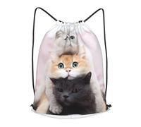 BLWSLC Drawstring Gym Bag Cats Printed Travel Drawstring Bag Adjustable Suitable For Gym Use S