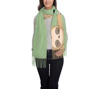 BLWSLC Faux cashmere long-pile tassel scarf Cute Panda and Sloth printed tassel scarf suitable for autumn or winter wear