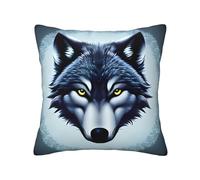 BLWSLC Fierce Wolf Head Patterned Pillowcases, 20"x20" Square Pillowcases, Suitable for Sofas, bedrooms, and car Cushions.