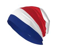 BLWSLC Flag of Costa Rica Adult Knitted Hats Printed Knitted Hats Suitable for Autumn and Winter wear Skiing Hiking Black