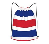 BLWSLC Flag of Costa Rica Printed Travel Drawstring Backpack Gym Drawstring Bag Portable Suitable For Short Trips