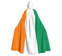 BLWSLC Flag of Cote d'Ivoire Printed hooded cape, long decorative cloak, suitable for cosplay, stage performances, or holiday parties.