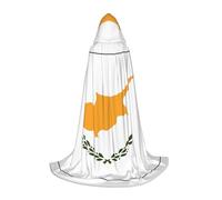 BLWSLC Flag of Cyprus Printed Hooded Cape For Teenagers Suitable For Parties And Stage Performances Large