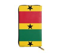 BLWSLC Flag of Ghana Long clutch, zipper wallet, card holder, portable travel coin storage bag suitable for travel and daily use