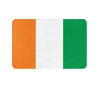 BLWSLC Flag of Ivory Coast 16x24in Non-Slip Flannel Floor mat with a Pattern Suitable for Indoor and Outdoor use Home Decor