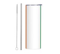 BLWSLC Flag of Ivory Coast 20-ounce stainless steel travel mug with a straight straw perfect for travel and fitness
