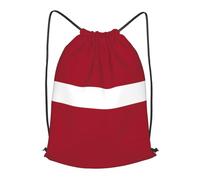 BLWSLC Flag of Latvia Printed Travel Drawstring Backpack Gym Drawstring Bag Portable Suitable For Short Trips, Black, M