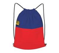 BLWSLC Flag of Liechtenstein Printed Travel Drawstring Backpack Gym Drawstring Bag Portable Suitable For Short Trips