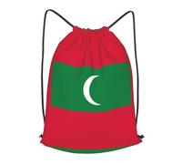 BLWSLC Flag of Maldives Printed Travel Drawstring Backpack Gym Drawstring Bag Portable Suitable For Short Trips