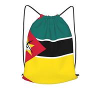 BLWSLC Flag of Mozambique Printed Travel Drawstring Backpack Gym Drawstring Bag Portable Suitable For Short Trips