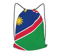 BLWSLC Flag of Namibia Printed Travel Drawstring Backpack Gym Drawstring Bag Portable Suitable For Short Trips