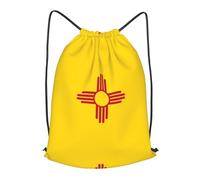 BLWSLC Flag of New Mexico Printed Travel Drawstring Backpack Gym Drawstring Bag Portable Suitable For Short Trips