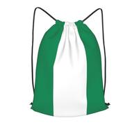 BLWSLC Flag of Nigeria Printed Travel Drawstring Backpack Gym Drawstring Bag Portable Suitable For Short Trips