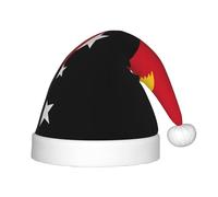 BLWSLC Flag of Papua New Guinea Printed children's Christmas hat festive Christmas hat suitable for New Year's holiday parties and outdoor winter wear