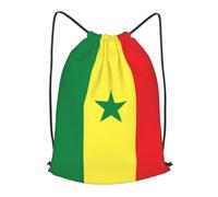 BLWSLC Flag of Senegal Printed Travel Drawstring Backpack Gym Drawstring Bag Portable Suitable For Short Trips