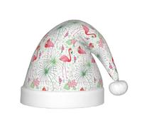 BLWSLC Floral Flamingo Botany Children's Christmas hats printed party hats suitable for Christmas parties family gathering decorations